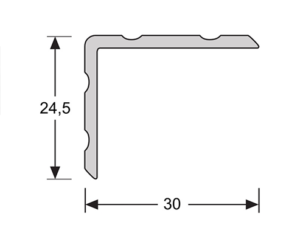 Duo hoeklijn zelfklevend 24,5mm x 30mm 2.4m1