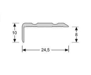 Hoeklijn zelfklevend 10mm 2.4m1