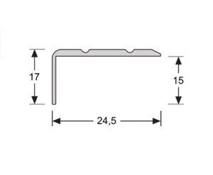 Hoeklijn zelfklevend 17mm 2.4m1