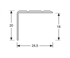 Hoeklijn zelfklevend 20mm 2.4m1