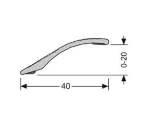 Overgangsprofiel zelfklevend 0-20 mm zwart