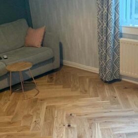 Houten Visgraat vloer Rustiek Natural Light olie