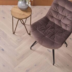 Houten Visgraat vloer Rustiek Whitewash