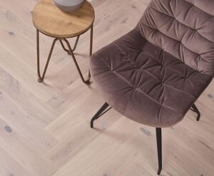 Houten Visgraat vloer Rustiek Whitewash