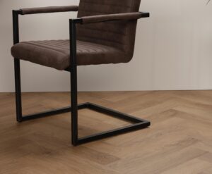 Visgraat Klik pvc Dark Brown Oak