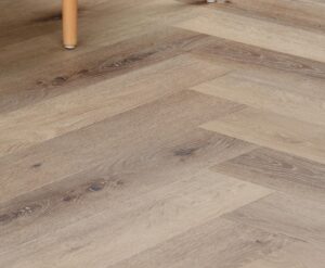 Visgraat Klik pvc Grey Brown Oak