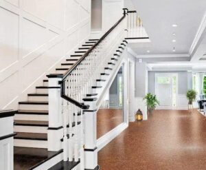 Klik Kurk vloer Dark brown gelakt