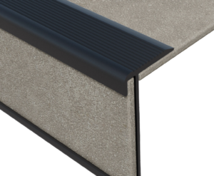 Traprenovatie Vivafloors 1820 PVC betonlook Middelgrijs