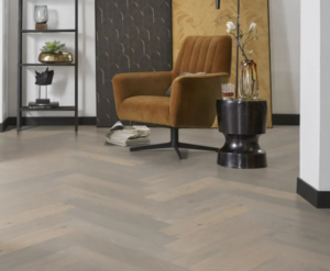 Houten visgraat vloer Floorlife Beverly Hills 4104 Gerookt Wit Geolied