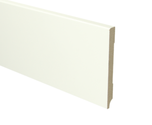 MDF Moderne plint recht 120x12mm RAL 9010 wit gelakt