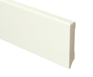 MDF Moderne plint recht 70x12mm RAL 9010 wit gelakt