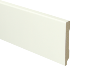 MDF Moderne plint recht 90x12mm RAL 9010 wit gelakt